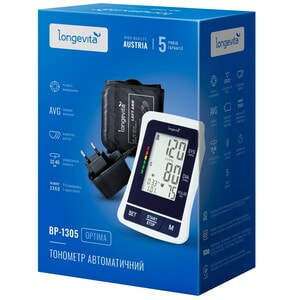 Измеритель (тонометр) артериального давления LONGEVITA (Лонгевита) модель BP-1305 автоматический