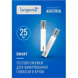 Тест-смужки для глюкометра Longevita (Лонгевита) Smart 25 шт
