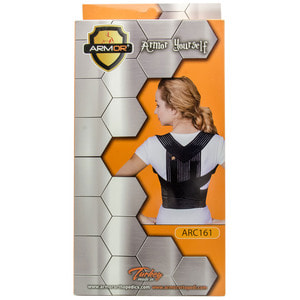 Корсет для корекції осанки (коректор постави, реклінатор, бандаж) еластичний ARMOR (Армор) артикул ARC161 розмір XL колір чорний