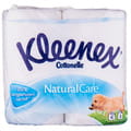 Бумага туалетная KLEENEX (Клинекс) Cottonelle Natural Care 140 отрывов 3-х слойная 4 рулона