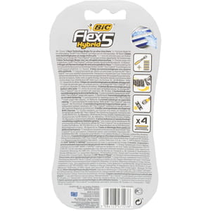 Бритва BIC (Бик) Flex 5 (Флекс 5) Hybrid с 4 сменными кассетами