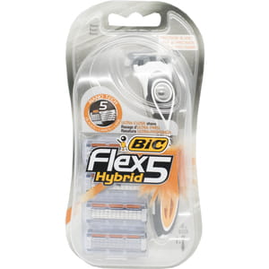 Бритва BIC (Бик) Flex 5 (Флекс 5) Hybrid с 4 сменными кассетами