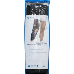 Бандаж на колінний суглоб Торговий Дім Алком модель 3013 тутор розмір 3 колір чорний