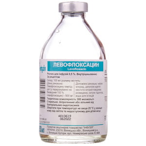Левофлоксацин р-н д/інф. 0,5% пляш. 150мл