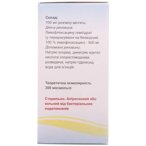 Левофлоксацин р-н д/інф. 0,5% пляш. 150мл