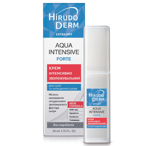 Крем для обличчя HIRUDO DERM (Гірудо дерм) Extra Dry Aqua Intensive Forte (Екстра драй аква інтенсив форте) нічний зволожуючий 50 мл