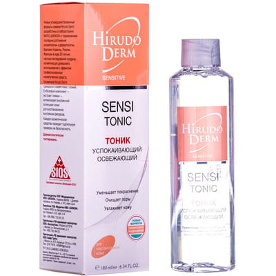Тоник для лица HIRUDO DERM (Гирудо дерм) Sensitive Sensi Tonic (Сенситив Сенси Тоник) освежающий и успокаивающий 180 мл