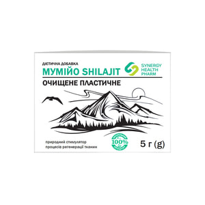 Общеукрепляющее, стимулирующее регенерацию костно-мышечной ткани средство Мумиё очищенное пластичное пакет 5 г