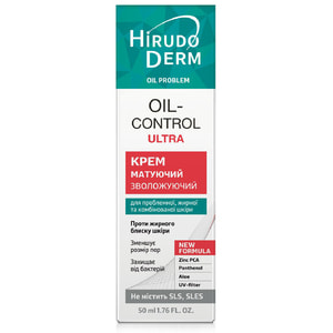 Крем для обличчя HIRUDO DERM (Гірудо дерм) Oil Problem Anti Acne Active (Оіл Проблем Анті Акне Актив) активний проти вугрів 50 мл