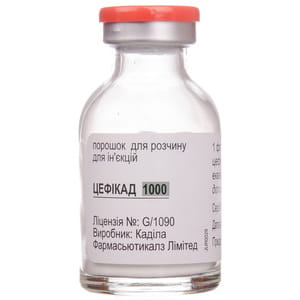 Цефікад пор. д/р-ну д/ін. 1000мг фл. №1