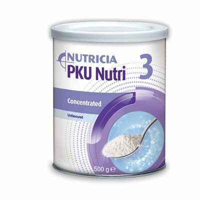 Харчовий продукт PKU Nutri 3 Concentrated (Нутри 3 Концентрат) суміш для дітей від 8 років, хворих на фенілкетонурію та гіперфенілаланінемію 500 г
