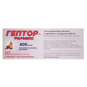 Гептор-Фармекс конц. д/р-ну д/інф. 500мг/мл фл. 10мл №10