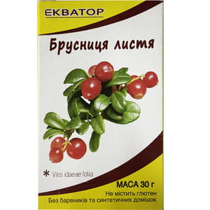 Брусниці листя Екватор пачка 30 г