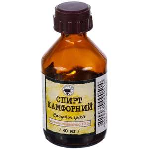 Спирт камфорный р-р накож. 10% фл. 40мл