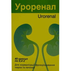 Уроренал капсули для нормалізації функціонування нирок та печінки 4 блістера по 10 шт
