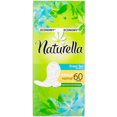 Прокладки ежедневные женские NATURELLA (Натурелла) Normal (Нормал) Green Tea Magic Зеленый чай 60 шт