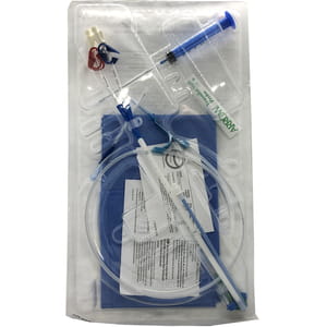 Комплект для гемодиализной катетеризации двухпросветный с катетером BlueFlexTip для вливания больших объемов размер 12Fr х 20 см CS-15122-F