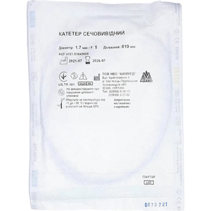 Катетер сечовивідний F5 діаметр 1,7 мм довжина 810 мм Каммед