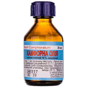 Камфорное масло р-р 10% фл. 30мл