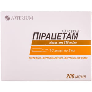 Пирацетам р-р д/ин. 200мг/мл амп. 5мл №10