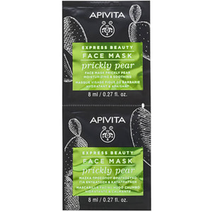 Маска для лица APIVITA EXPRESS BEAUTY (Экспресс бьюти) увлажнение и оздоровление с опунцией по 8 мл 2 шт