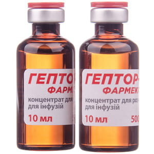 Гептор-Фармекс конц. д/р-ра д/инф. 500мг/мл фл. 10мл №5