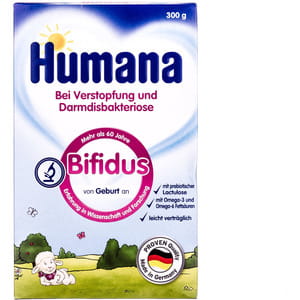 Смесь сухая молочная детская HUMANA (Хумана) Бифидус с пребиотиком лактулозой с рождения 300 г
