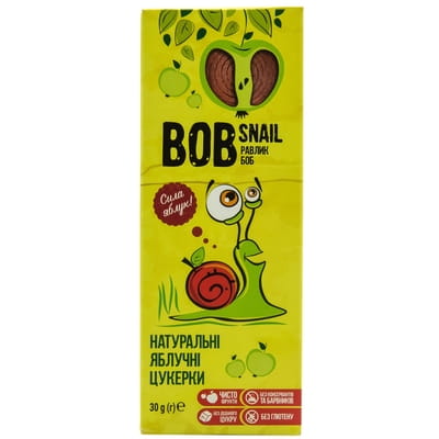 Цукерки дитячі натуральні Bob Snail (Боб Снеіл) Равлик Боб яблучні 30 г