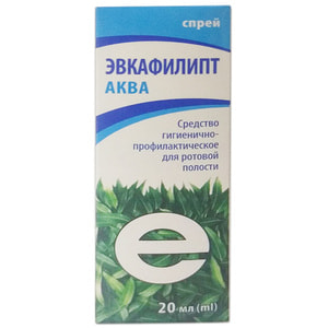 Засіб гігієнічно-профілактичний для ротової порожнини спрей Евкафіліпт аква флакон 20 мл