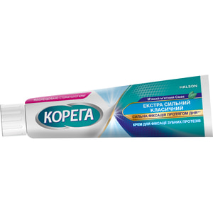 Крем для фиксации зубных протезов Корега Экстрасильный классический 70 г