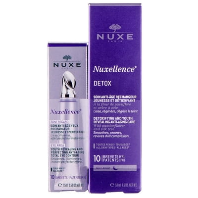 Набор для лица NUXE (Нюкс) Нюкселянс Детокс крем ночной 50 мл + средство для контура глаз 15 мл