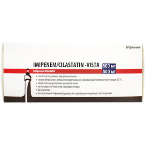 Имипенем/Циластатин-Виста пор. д/п р-ра д/инф. 500мг/500мг фл. №10