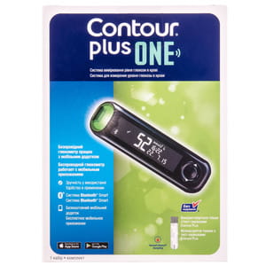 Система контроля уровня глюкозы в крови (глюкометр) CONTOUR PLUS One (Контур Плюс Ван) 1 шт