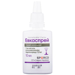 Эвкаспрей спрей назал. 1мг/мл конт. 10мл