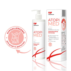 Молочко ELFA PHARM (Эльфа Фарм) Atopi Med (Атопи мед) для ухода за атопической, экстремально сухой кожей младенцев, детей и взрослых 400 мл