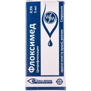 Флоксимед кап. глаз./ушн. 0.3% фл. 5мл