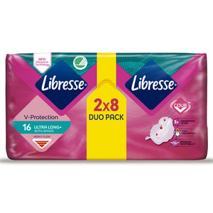 Прокладки гигиенические женские LIBRESSE (Либресс) Ultra Super soft Long (Ультра супер софт лонг) 16 шт