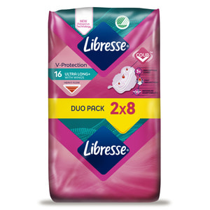 Прокладки гигиенические женские LIBRESSE (Либресс) Ultra Super soft Long (Ультра супер софт лонг) 16 шт