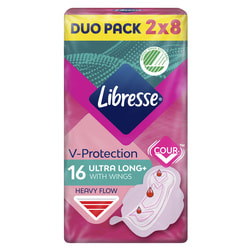 Прокладки гігієнічні жіночі LIBRESSE (Лібрес) Ultra Super soft Long (Ультра супер софт лонг) 16 шт