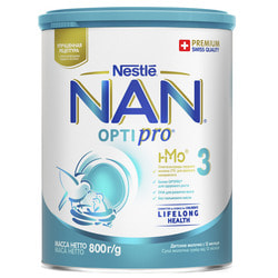 Смесь молочная детская NESTLE (Нестле) Нан 3 Premium Optipro (Премиум Оптипро) с 12 месяцев 800 г