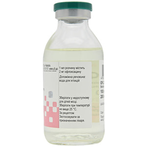 Офлоксацин р-н д/інф. пляшка 100мл