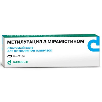 Метилурацил з мірамістином мазь туба 30г