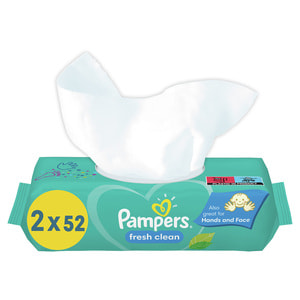 Салфетки влажные детские PAMPERS (Памперс) Baby Fresh Clean Duo (Бэби фреш клин) упаковка 104 шт