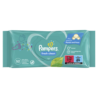 Салфетки влажные детские PAMPERS (Памперс) Baby Fresh Clean (Бэби фреш клин) упаковка 52 шт