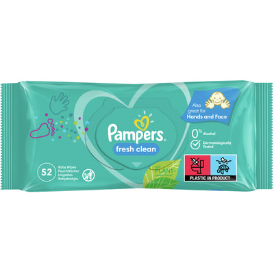 Салфетки влажные детские PAMPERS (Памперс) Baby Fresh Clean (Бэби фреш клин) упаковка 52 шт
