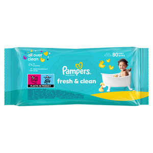 Серветки вологі дитячі PAMPERS (Памперс) Baby Fresh Clean (Бебі фреш клін) 80 шт