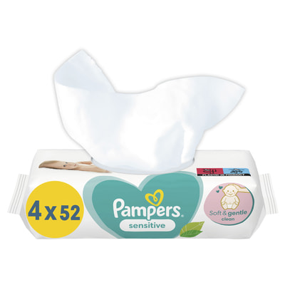 Салфетки влажные детские PAMPERS (Памперс) Sensitive (Сенситив) упаковка 208 шт