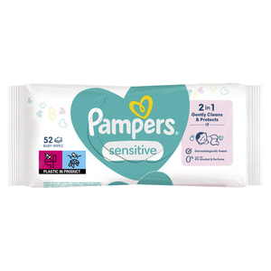 Салфетки влажные детские PAMPERS (Памперс) Sensitive (Сенситив) упаковка 52 шт