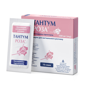 Тантум Роза гран. д/вагинал. р-ра 500мг саше №10