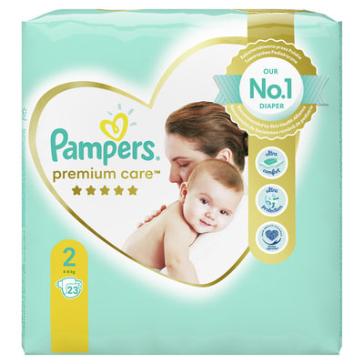 Подгузники для детей PAMPERS Premium Care (Памперс Премиум) Mini (мини) 2 от 4 до 8 кг 23 шт